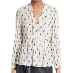 💯Rebecca Taylor silk tulip blouse Size‎ 4